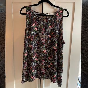 Loft Garden Swingy Mixed Media Tank Top